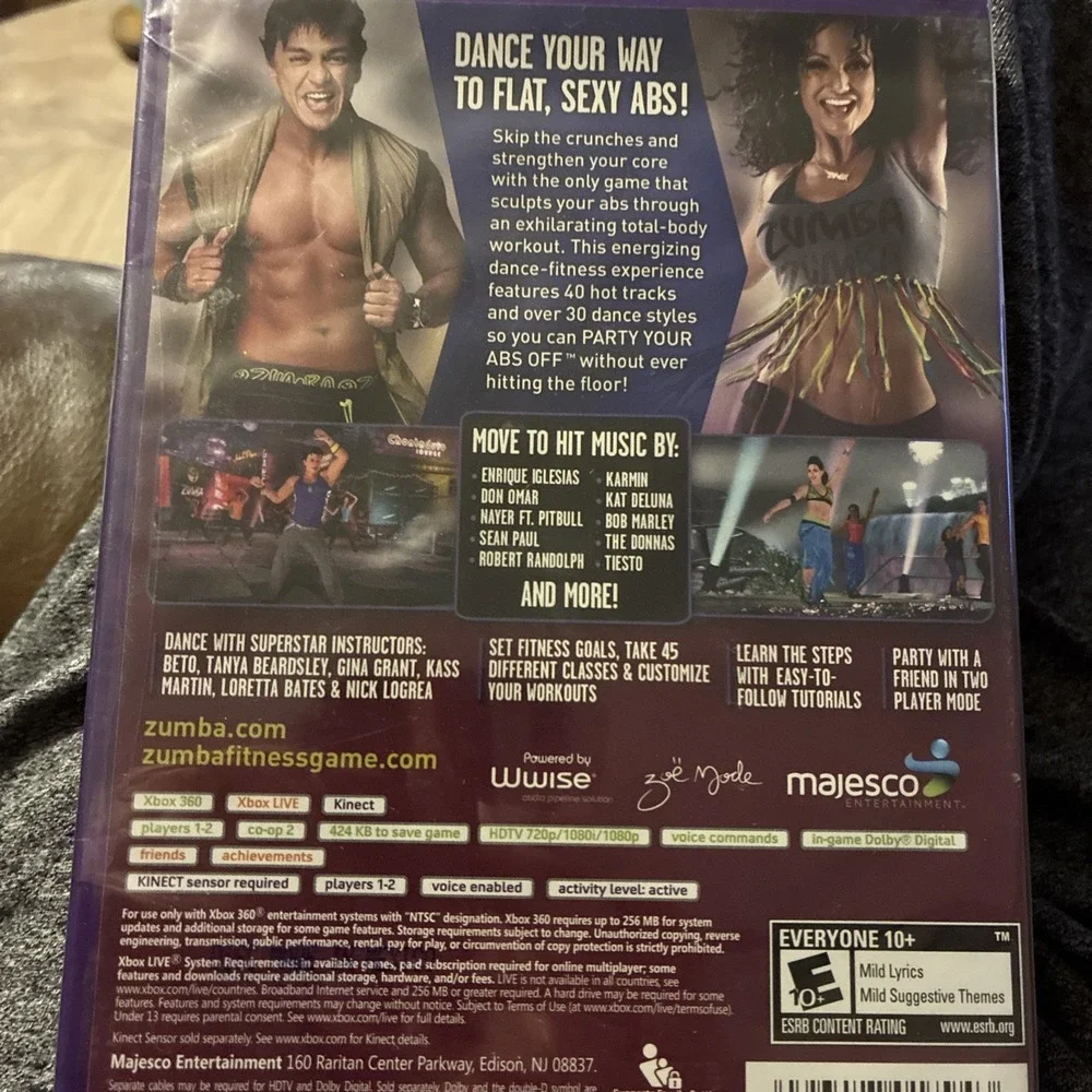 Zumba Fitness Core Microsoft Xbox 360 Kinect Exercise Dance Workout Game Sealed